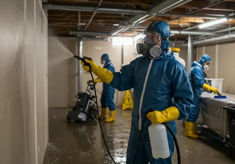 Basement Sanitization and Antimicrobial Treatment process in Scott County, AR