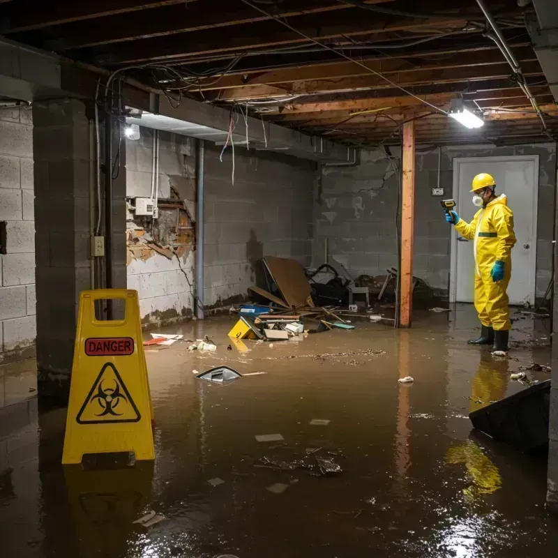 Flooded Basement Electrical Hazard in Scott County, AR Property